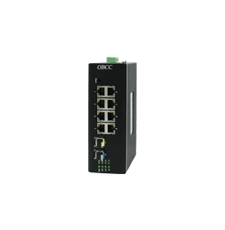 2個千兆光＋8個百兆電網管型工業交換機